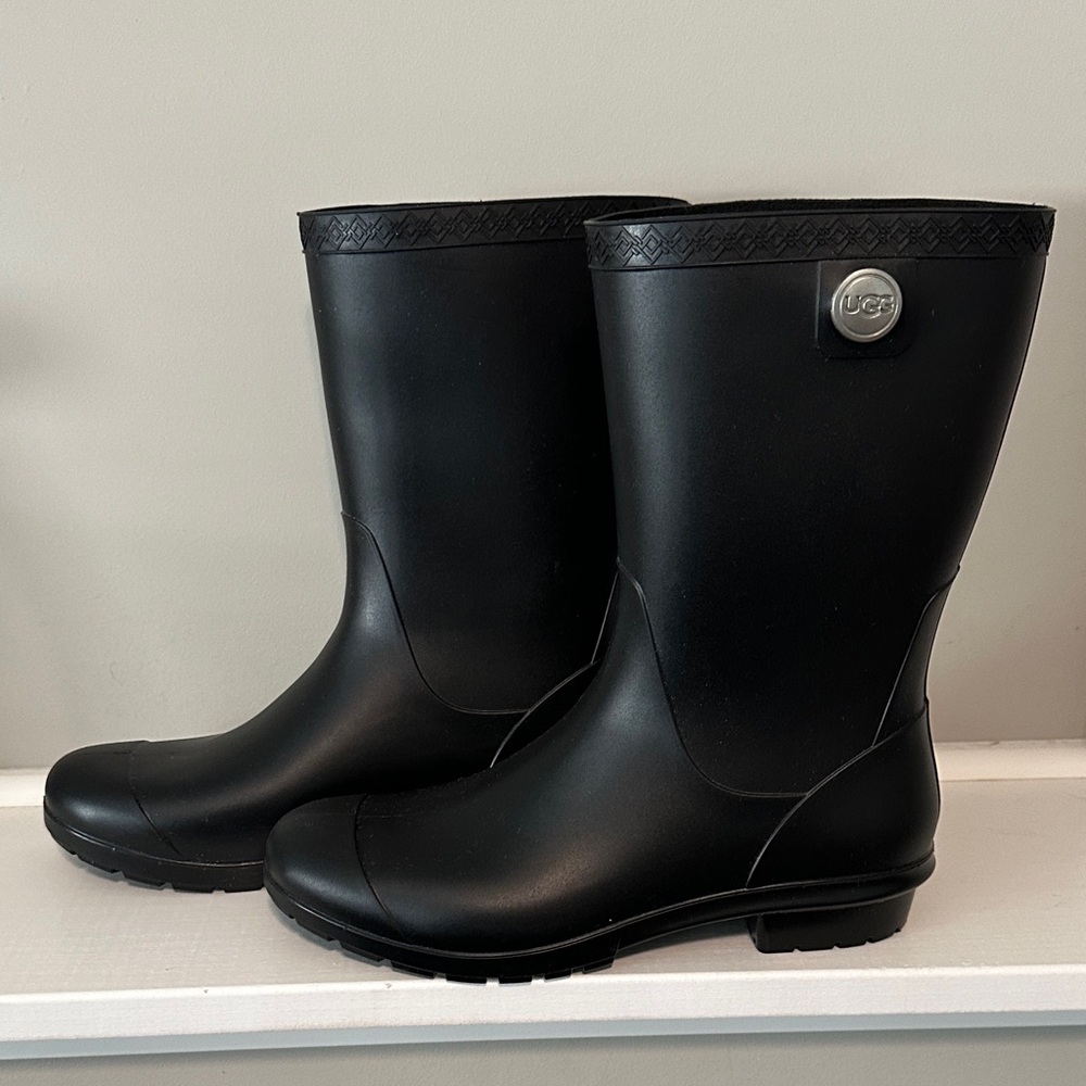 UGG Women's Black Rain Boots